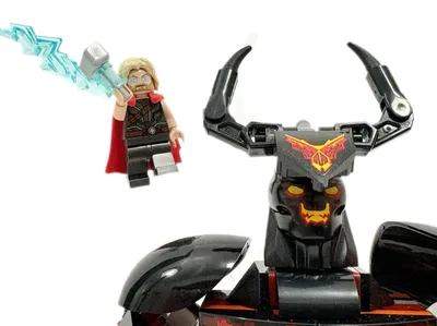 LEGO Marvel 76289: Thor vs. Surtur Construction Figure (2024). The set is based on a scene from the Marvel Studios movie