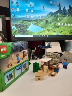 .In @lego 21251 (a precious gift from my colleague @elif113 and her son Emre), Baby Camel helping out Steve on his deser