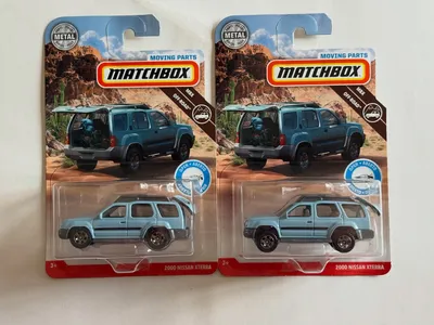 Matchbox MB1137 2000 Nissan Xterra in Blue from the 2019 Matchbox Moving Parts series. This factory error model is missi