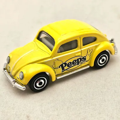 2026 Matchbox MB 363 '62 Volkswagen Beetle model in Peeps deco.This bright yellow Peeps Bug was originally  released as 