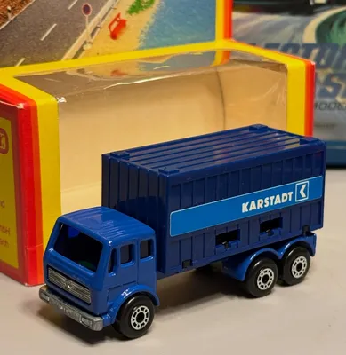 Kaput Karstadt!  #matchbox SF42 Mercedes Benz Container truck manufactured in 1981.  Pictured is a limited production, e