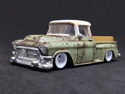.Matchbox '57 GMC Stepside#dicastcustom #customdicast #hotwheelscustom #customhotwheels #gmcstepside rustydicast 164cust