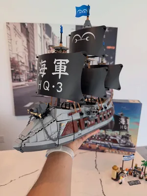 Here is a closer look at the new LEGO one piece Garp's Marine Battleship!LEGO #gifted this set early!#rlfm #75646