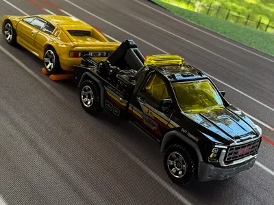 Freshly Freed and on the loose with the Matchbox Power Grabs 2024 GMC Sierra 3500 Wrecker *Awesome Highway Diorama Mat c