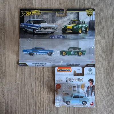 Pack 2, Ford Galaxy 500 1964, Ford Anglia racer 1967 , Hotwheels. Ford Anglia 1962 Harry Potter Matchbox.#hotwheels #mat