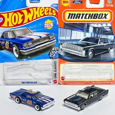 ・HOTWHEELS(ホットウィール)『1963 FORD GALAXIE(フォード・ギャラクシー)』。※1st Color (ダークブルー)☆☆2026年Mアソートの中の1台です。こちらは海外版ですが、日本国内版のホットウィール ベーシ