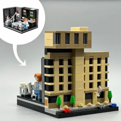 J. Edgar Hoover building — Set 40896 Display UpgradeI thought it would be fun to add a sort of removable exterior to the