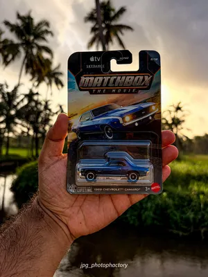 Golden skies, swaying palms, and a legend in miniature. 📸✨The Matchbox The Movie 1969 Chevrolet Camaro looks right at ho