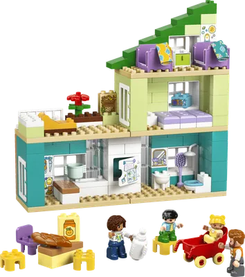 3 in 1 Modern Family House with Figures