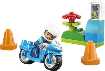 Blue Police Motorcycle