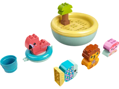 Bath Time Fun: Floating Animal Island