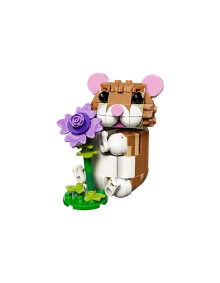 Cute Hamster with a Flower