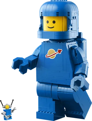 Up-Scaled Blue Astronaut Minifigure