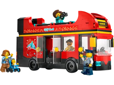 Red Double-Decker Sightseeing Bus