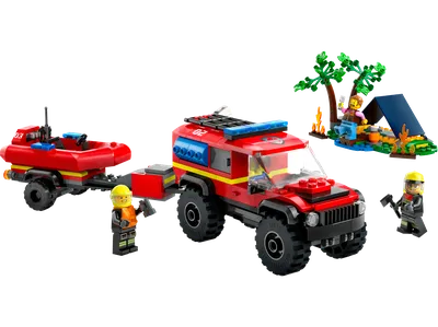 4x4 Fire Truck with Rescue Boat