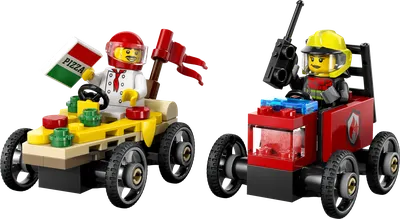 Pizza vs. Fire Truck Race Car Pack