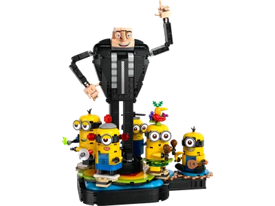 Brick-Built Gru and Minions