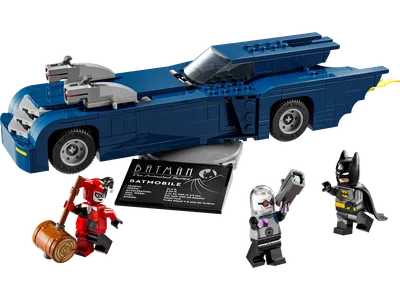 Batman™ with the Batmobile™ vs. Harley Quinn™ and Mr. Freeze™
