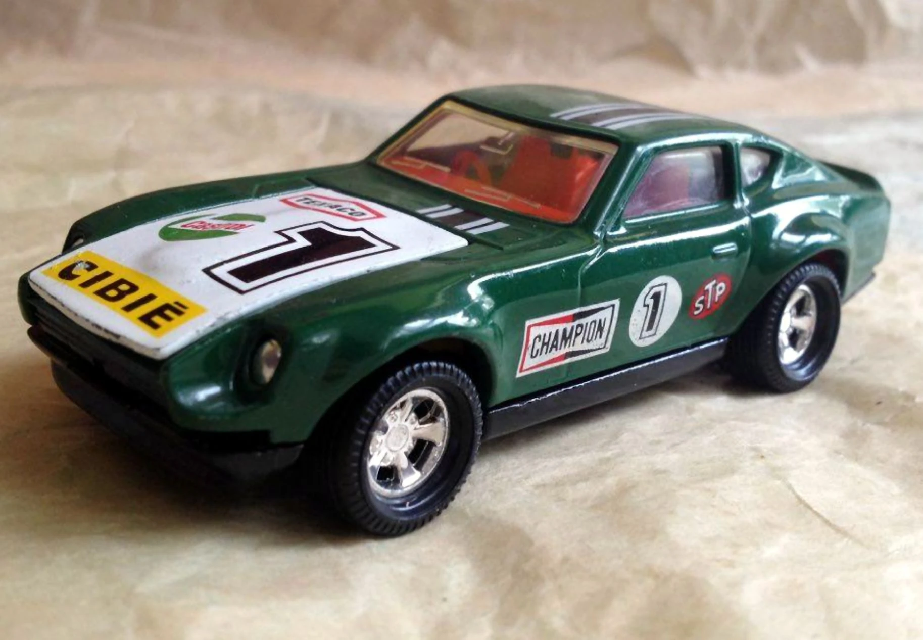 Datsun 240 Z Rally Car (Green with white hood, Race tampos)