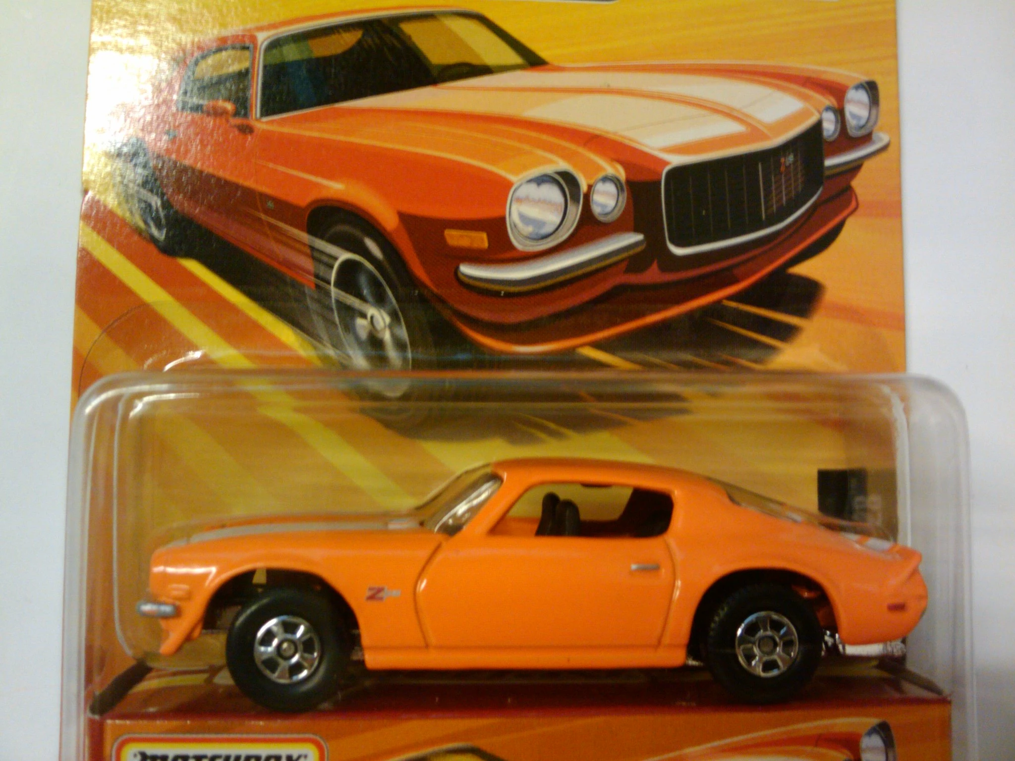 71 Camaro Z-28 (Orange, Silver headlights, Red taillights, White…)