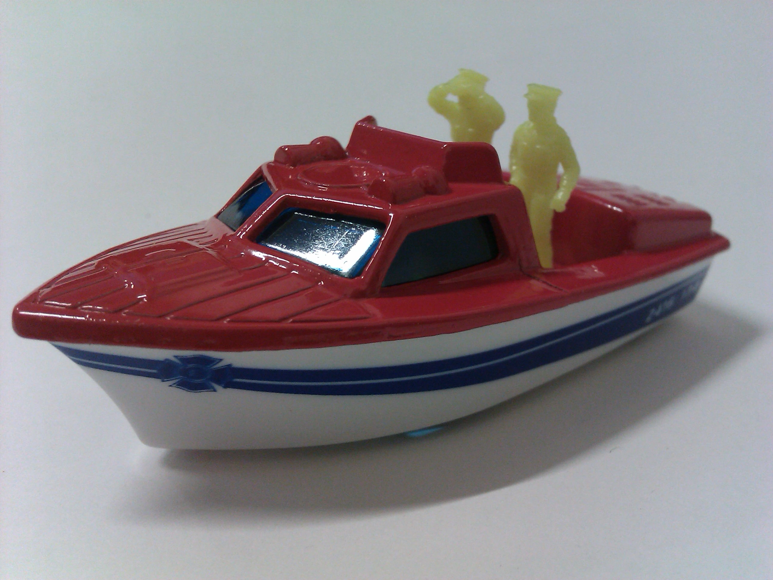 Police Launch (Red, 2416/134, Blue side stripes)