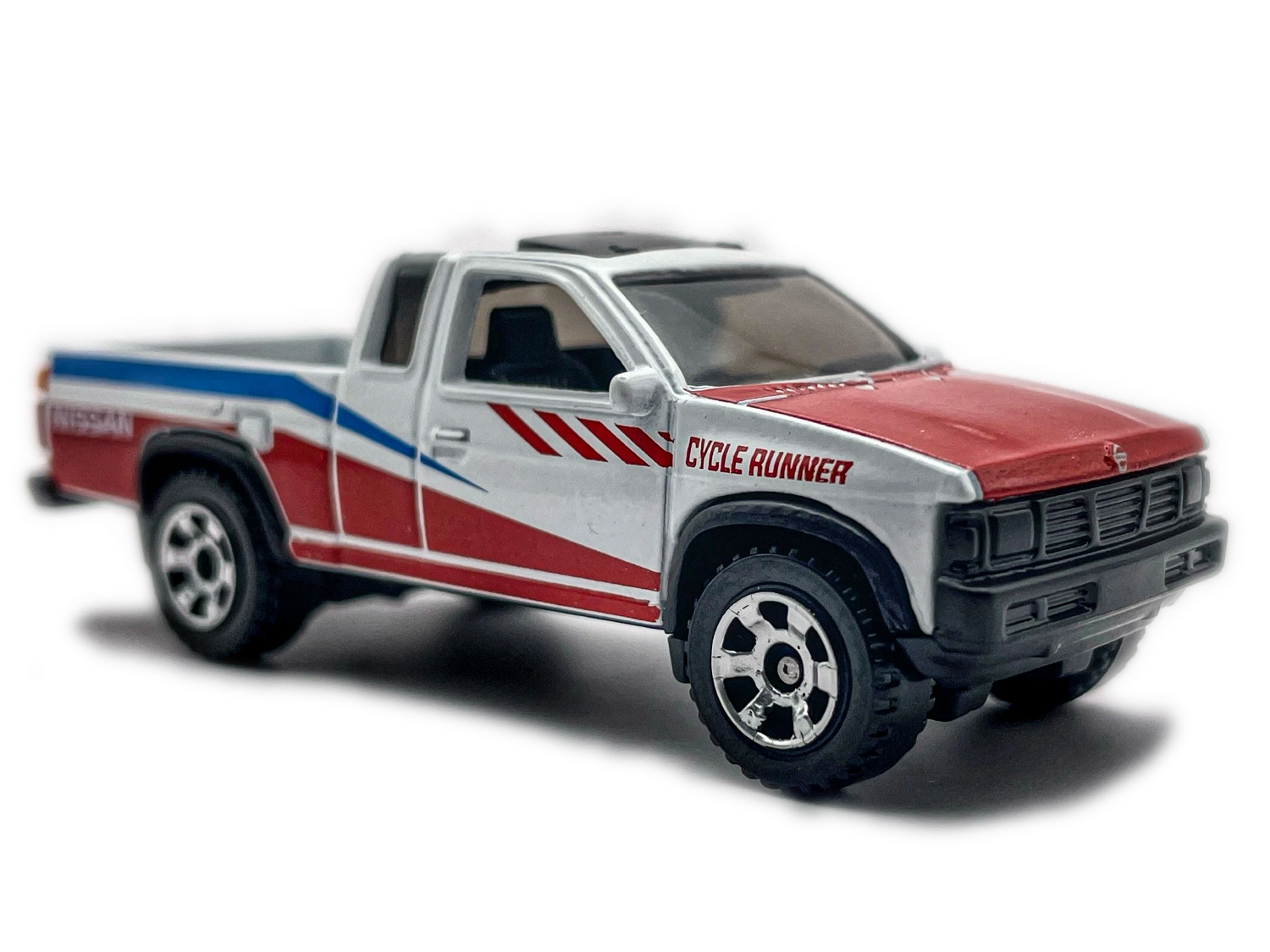 1995 Nissan Hardbody (D21) (White, Blue and Red graphics on both sides, NIS…)