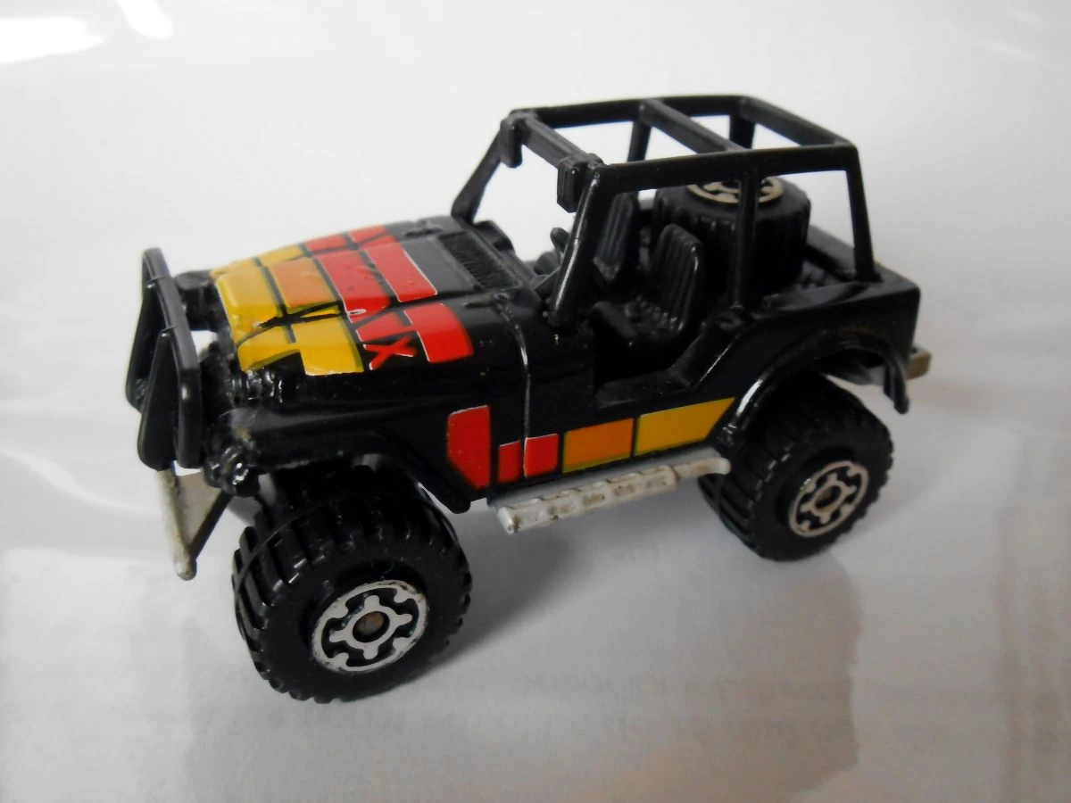Jeep 4x4 (Black, Red, Orange, and Blue stripes)