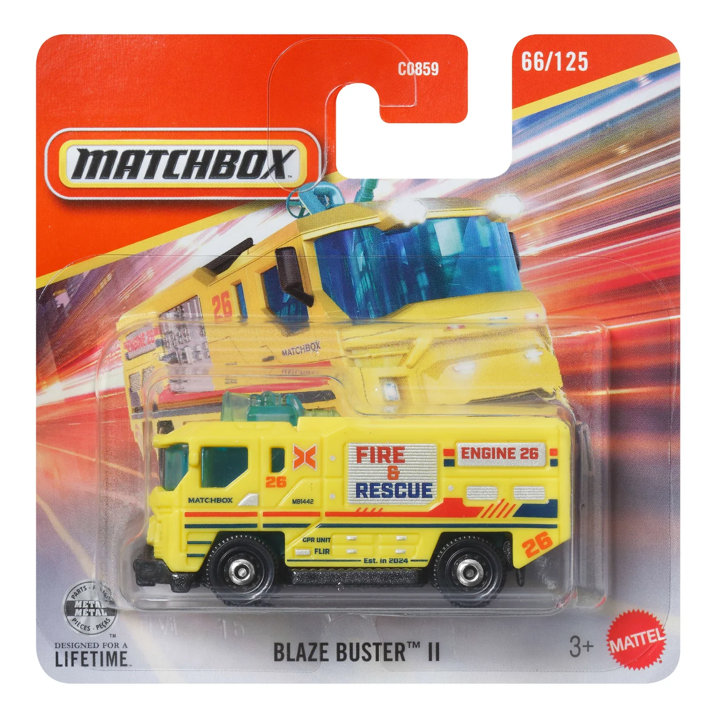 Blaze Buster II (Yellow, Matchbox, Engine 26, MB1442, Fire & Resc…)
