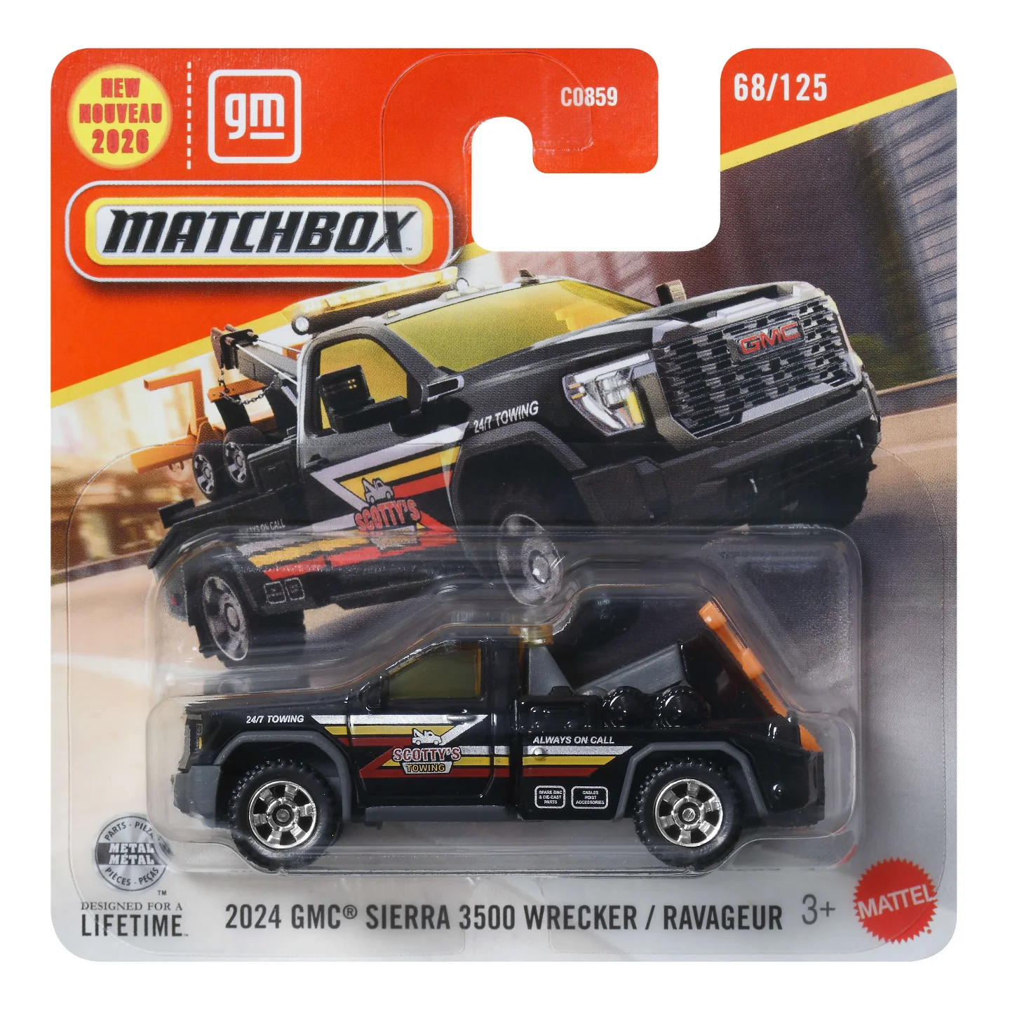 2024 GMC Sierra 3500 Wrecker (Black, Detailed front trim, 'Scotty's Towing' t…)