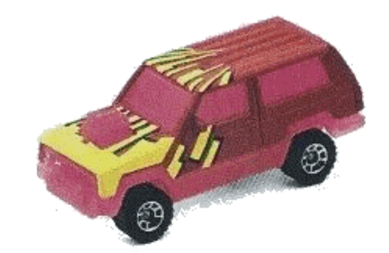 Jeep Cherokee (Red, Black bordered Yellow bars)
