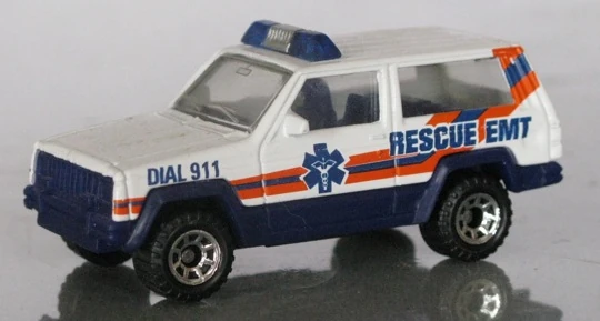 Jeep Cherokee (White, Orange and Blue striping, RESCUE EMT)