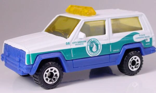 Jeep Cherokee (White, WATER WORKS CITY DIVISION, Green wave)