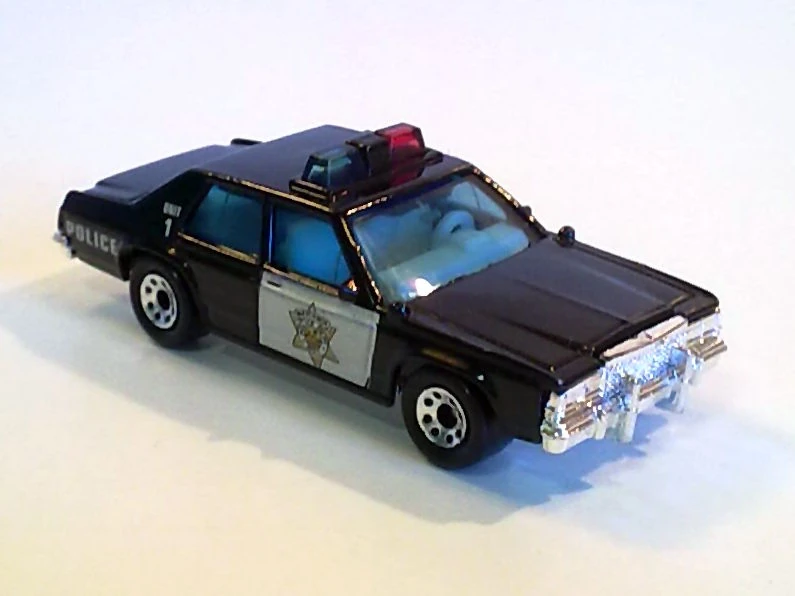 Ford LTD (Black, White doors, POLICE, UNIT 1)