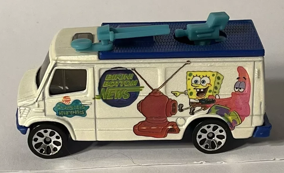 TV News Truck (White, SpongeBob SquarePants, Bikini Bottom New…)