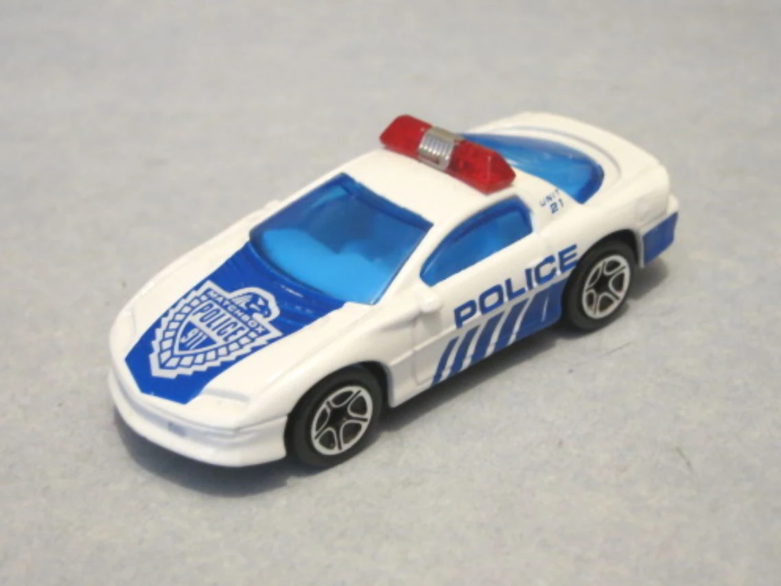 1993 Chevrolet Camaro Z28 Police (White, Blue stripes, MATCHBOX POLICE UNIT 21)