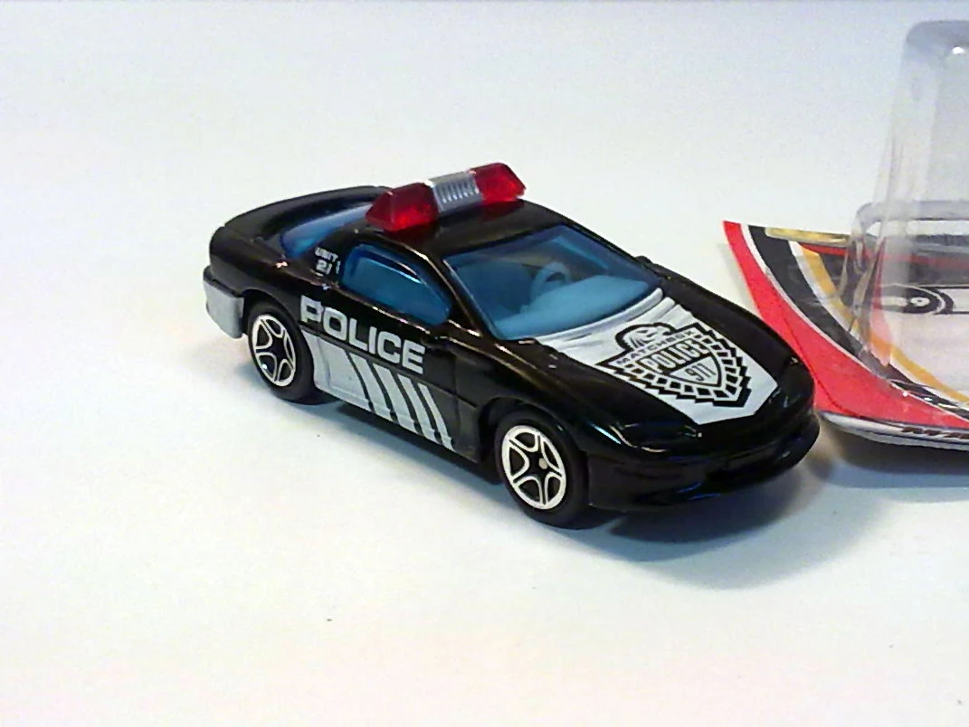 1993 Chevrolet Camaro Z28 Police (Black, MATCHBOX POLICE UNIT 21, White stripes)