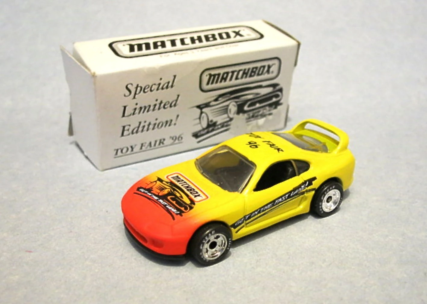 Toyota Supra (Orange-fluorescent yellow, TOY FAIR '96,  GET IN FAST LANE)