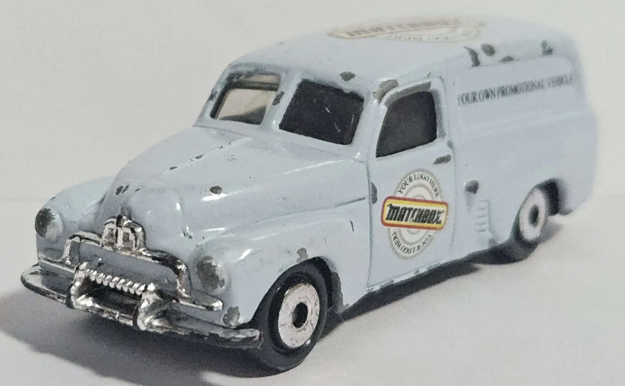 FJ Holden Panel Van (Baby Blue, Matchbox, "Your own promotional vehicle")