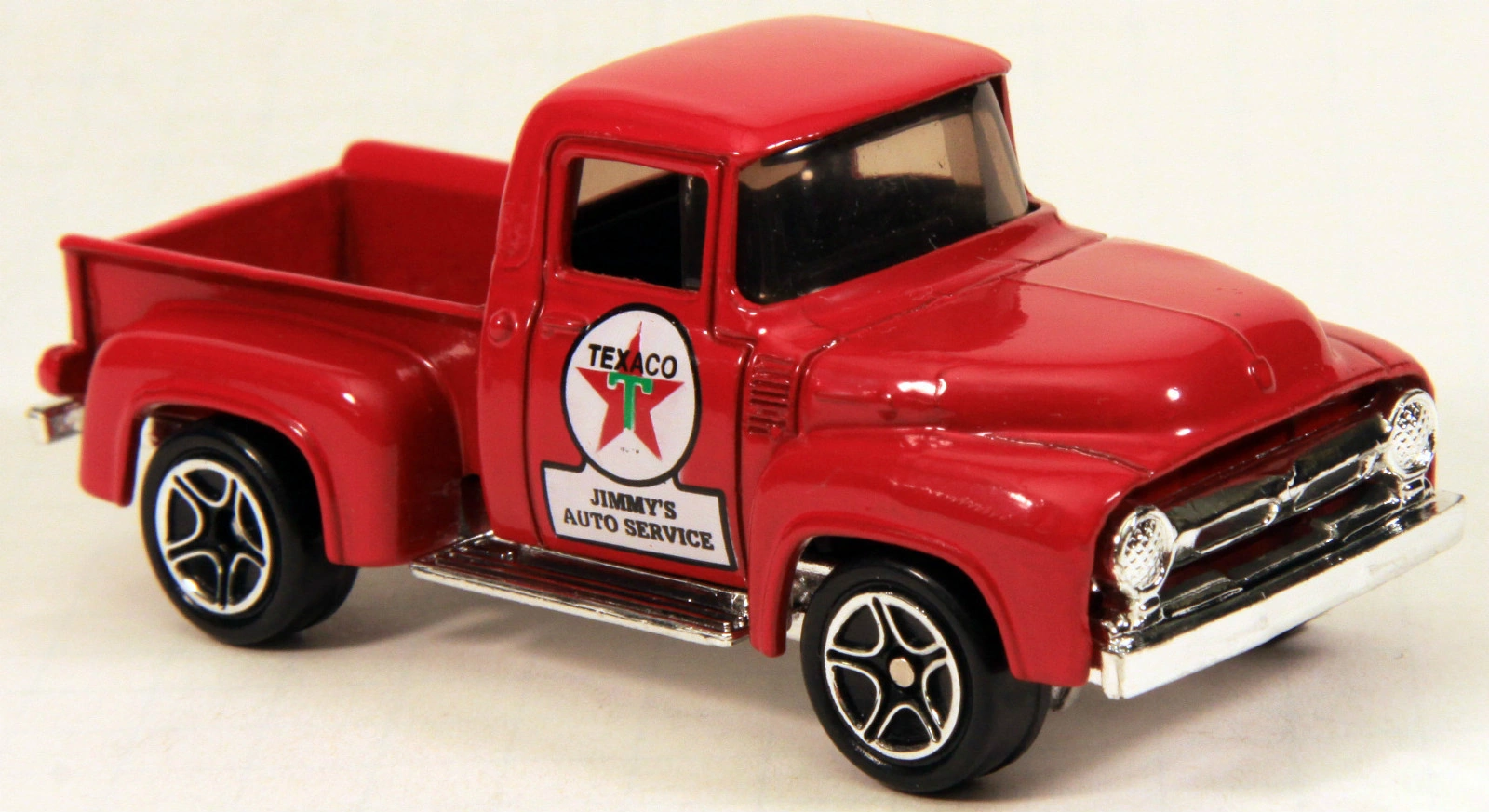 56 Ford Pick-Up (Dark Red, TEXACO 'Star' logo and Jimmy's Auto Serv…)