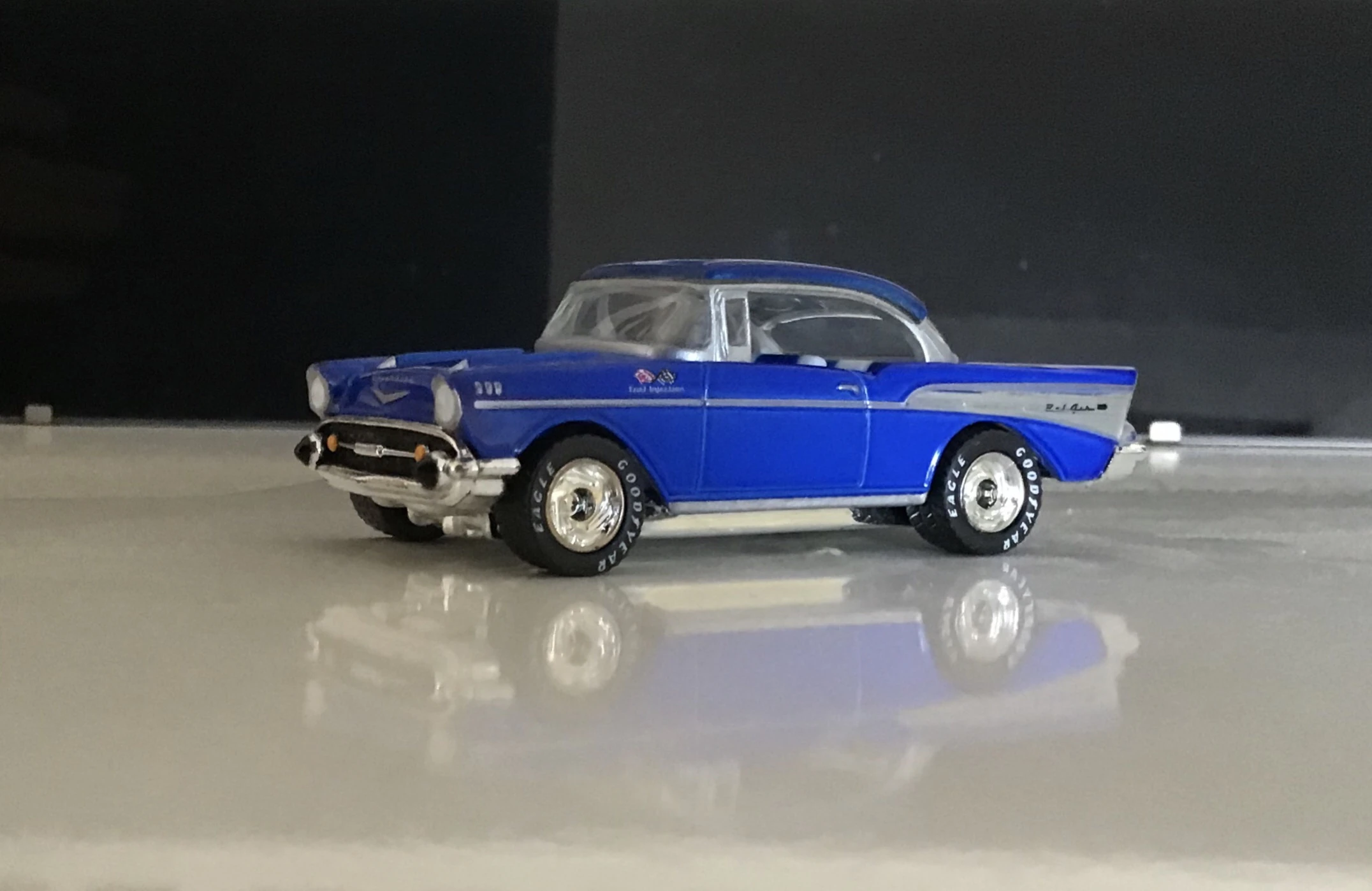 1957 Chevrolet (Dark Blue, Detailed trim, lamp, grille)