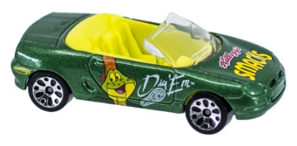 MGF 1.8i (Metalflake Green, Matchbox logo, Kellogg's Smacks & Dig 'E…)