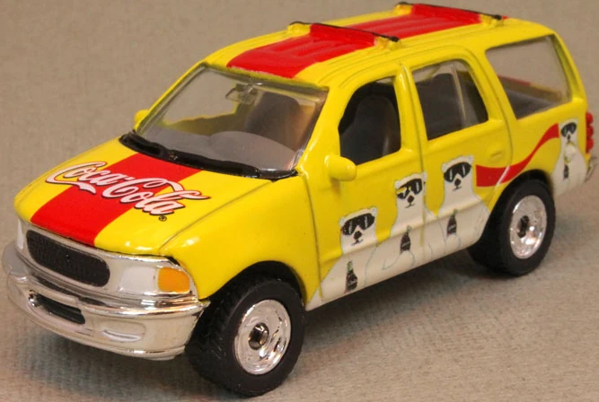 Ford Expedition (Lemon Yellow, Coca-Cola, polar bears, red lines)