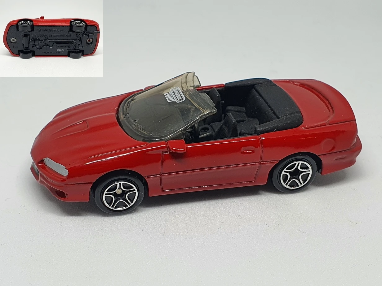 1998 Camaro SS Convertible (Red, Silver headlights, 'Matchbox 2000' logo…)