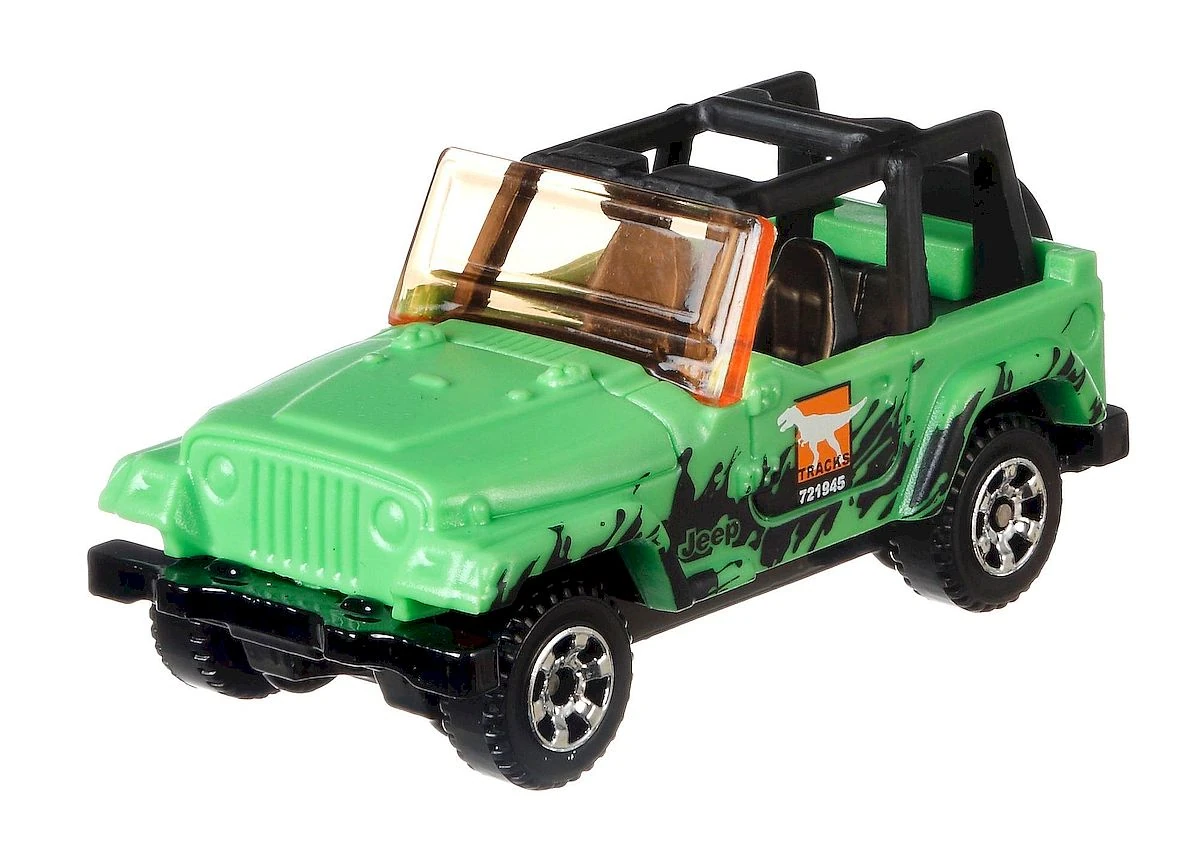 98 Jeep Wrangler (Green (Dark Green), Black design, Jeep, dino, TRACKS, 721945)