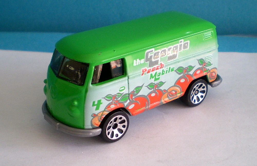 VW Delivery Van (Medium Green, The Georgia Peach Mobile, peaches)