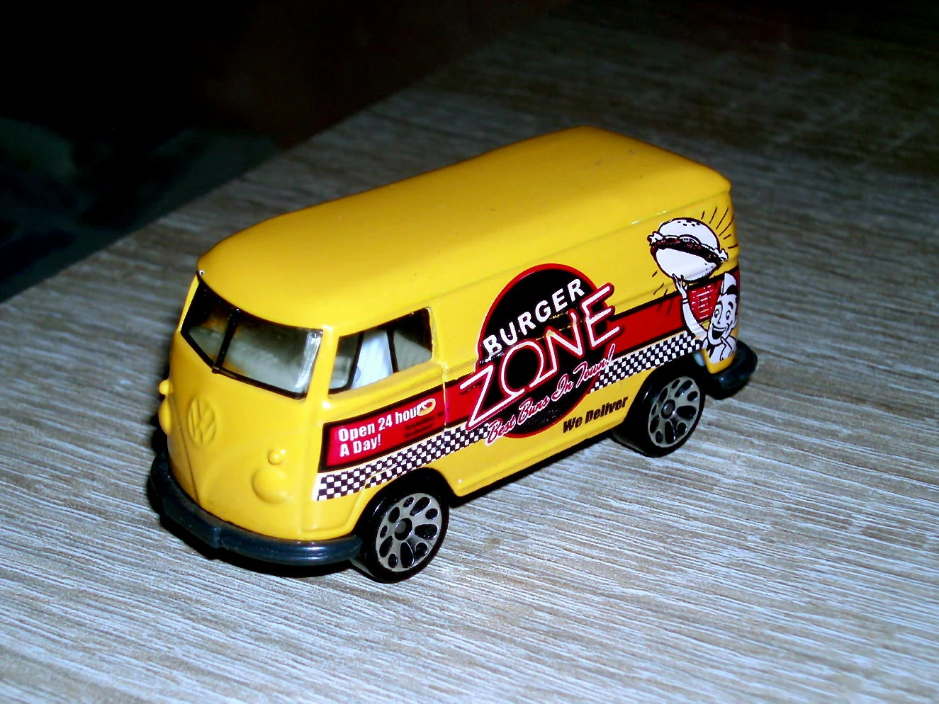 VW Delivery Van (Yellow, Red and White Burger Zone, Red stripe, B…)