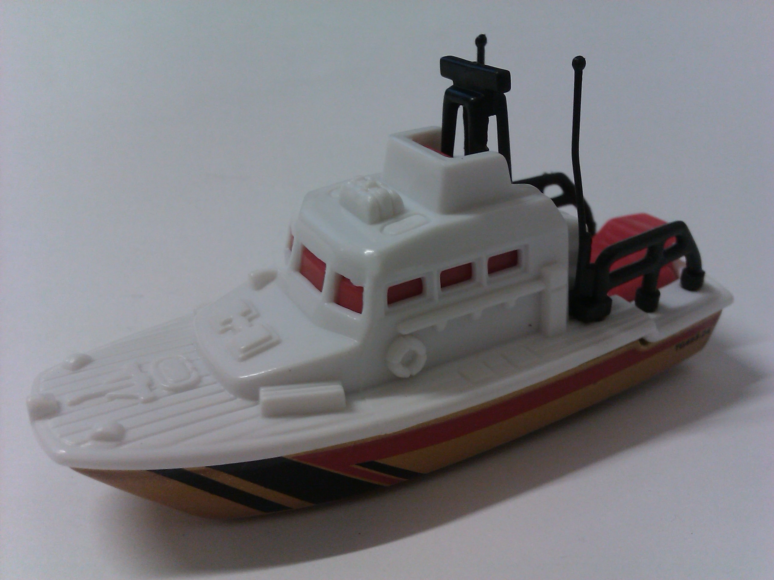 Sea Rescue Boat (White, TG493-24, Black and Red stripes)