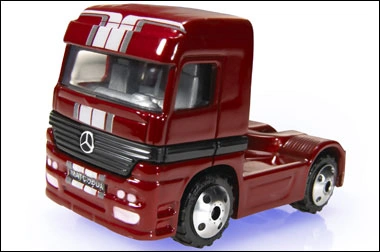 Mercedes-Benz Actros 1857 (Metallic Dark Maroon, Headlights, White and Gray racing stripe…)