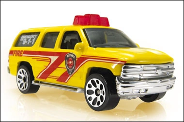 2000 Chevrolet Suburban (Satin Neon Yellow, Matchbox 1952 Ca, Fire, Red and White sl…)
