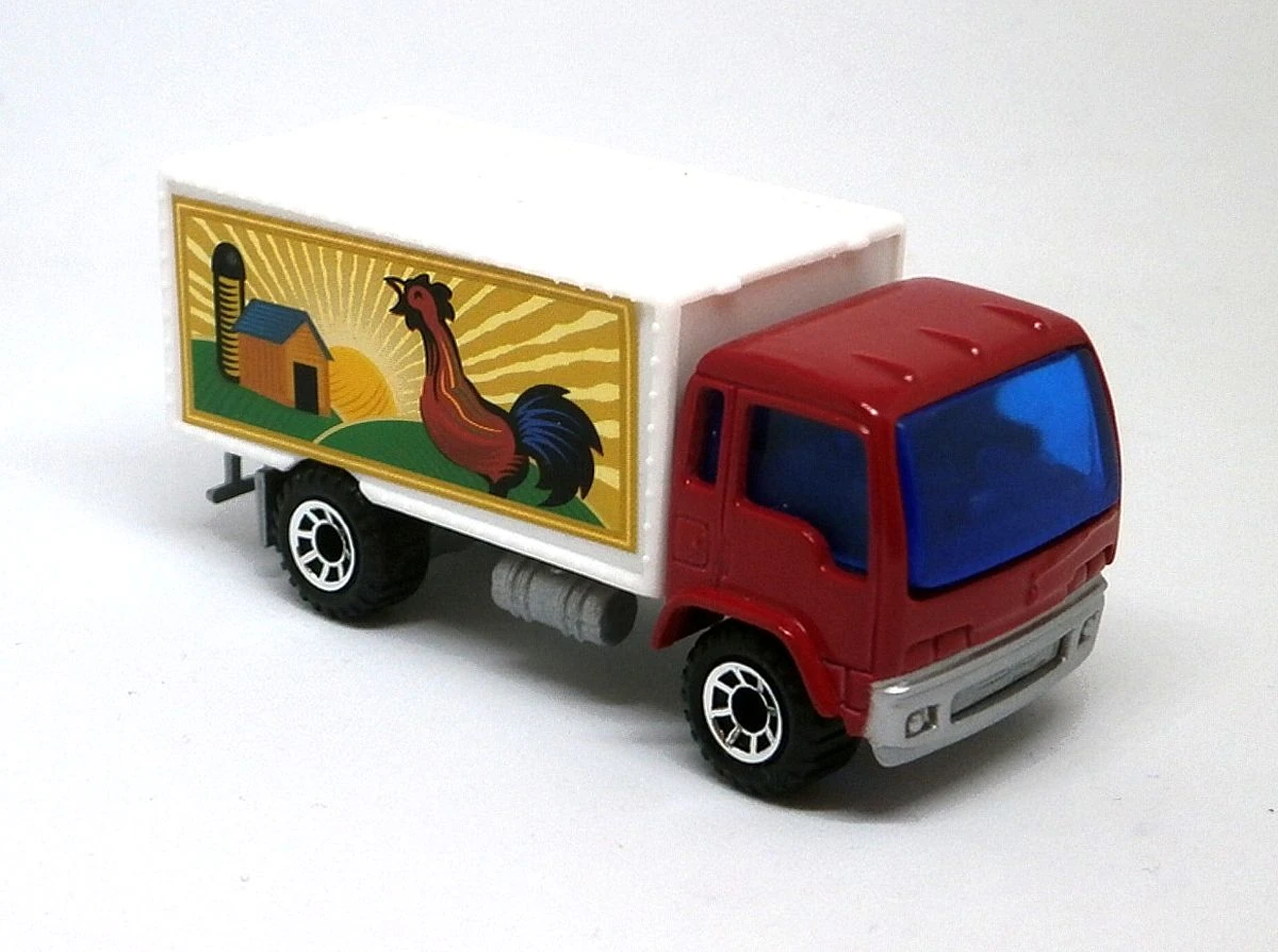Delivery Truck (Cartoon farm on cab, Matchbox 2000 on wi…)